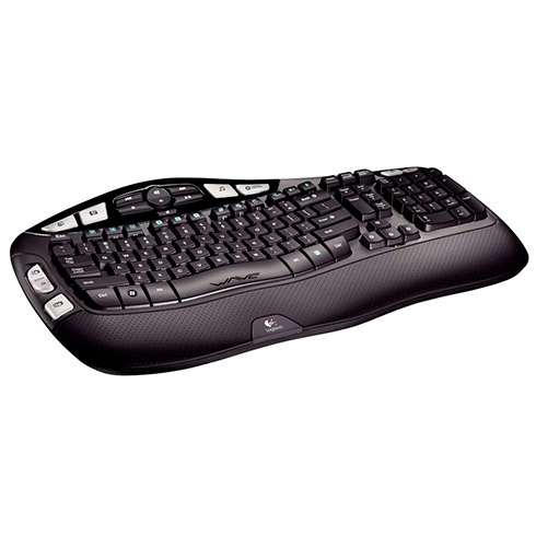 Logitech K350 trådløst tastatur i buet form
